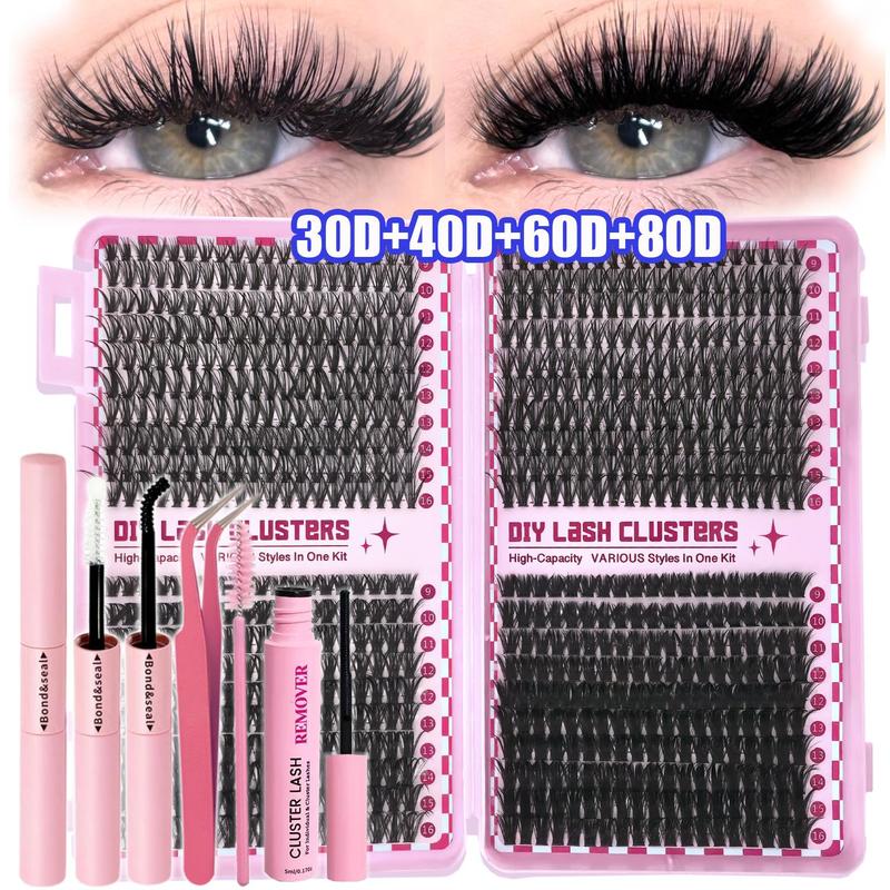 Product Introduction of False Eyelash Kit, 1 Set Including False Eyelashes with Glue, Brush, Tweezers and Makeup Remover, Eye Makeup Enhancement Tool, Cosmetic 0