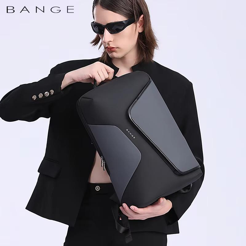 Ba Lô Công Sở, BANGE, Dành Cho Nam Giới, Thiết Kế Sang Trọng, Không Thấm Nước, Thích Hợp Đi Học Và Đi Du Lịch, Ba Lô Đựng Máy Tính Xách Tay, Túi Du Lịch, Phong Cách Thẩm Mỹ, Thiết Kế Thời Trang 4