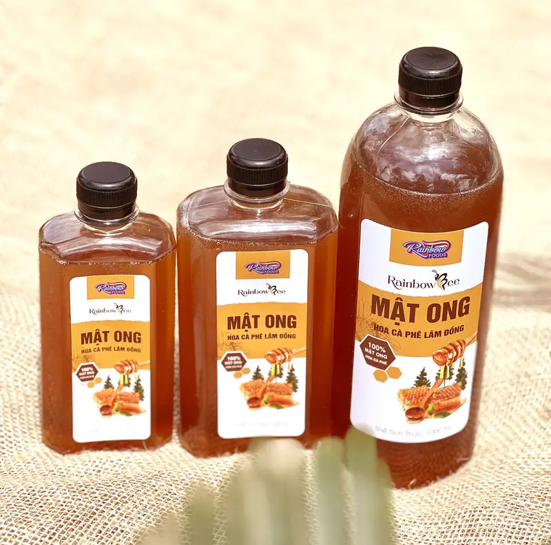 [ MUA 2 TẶNG 1 ] COMBO 2 Chai Mật Ong Hoa Cà Phê Lâm Đồng Rainbow Bee 500ml - Tặng Chai 330ml 2