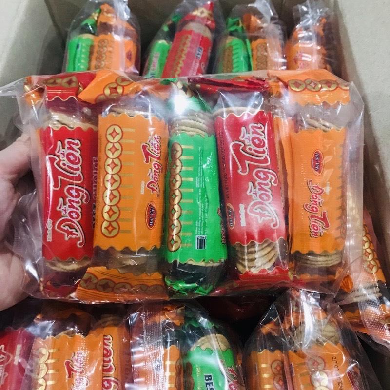 Sỉ Thùng 120 Gói Bánh Quy Đồng Tiền Hải Việt Thơm Ngon,Đồ Ăn Vặt Cổng Trường