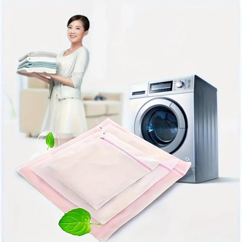 Mesh Laundry Bag, 3 Counts/set Mixed Size Washing Bag, Laundry Room Accessories for Delicates, Underwear, Bra 4