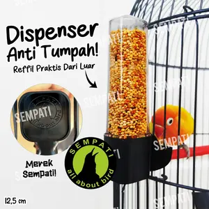 SEMPATI CEPUK WADAH PAKAN  MINUM BURUNG TABUNG PANJANG ELITE SONG