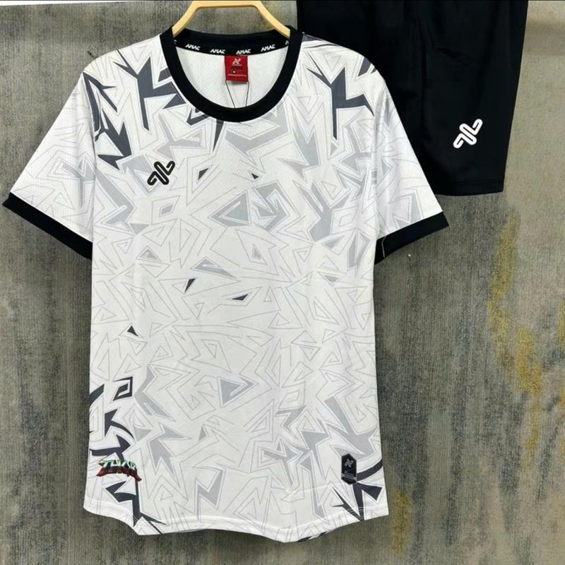 Bộ Đồ Đá Banh Quần Áo Bóng Đá Trẻ Em "AMAC Kẻ Đen" Chất Liệu Vải Thun Cotton Cho Bé Từ 18Kg - 80kg Có In Tên + Số Theo Yêu Cầu