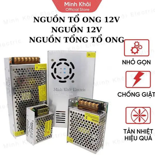 nguồn tổ ong 12V và 24V, nguồn xung, nguồn tổng tổ ong dùng cho camera,đèn led,motor, máy bơm 3A/5A/10A/15A/20A...