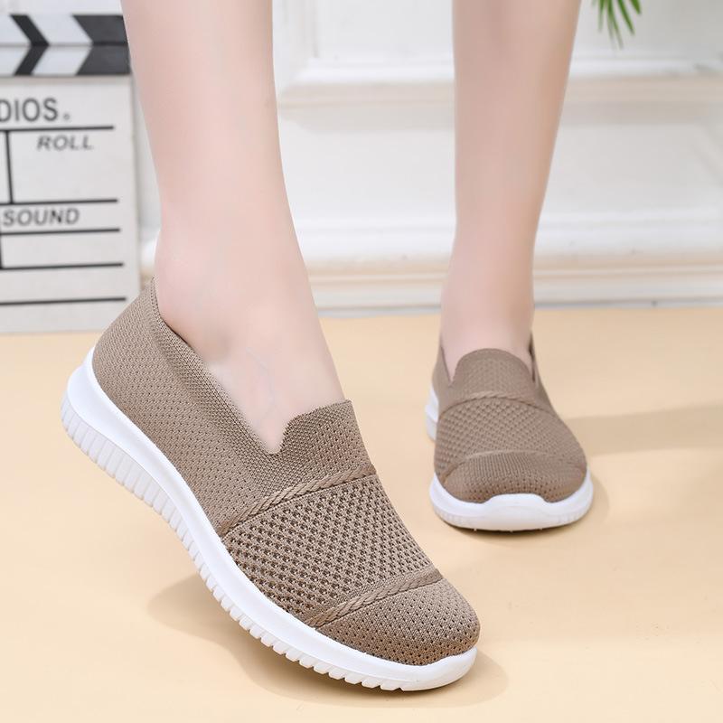 Product Introduction of Giày Nữ, Thiết Kế Đặc Biệt, Hàng Mới Về, Ngoại Cỡ, Chất Liệu Flyknit Thoáng Khí, Giày Đế Bằng, Thích Hợp Đi Làm, Bề Mặt Lưới, Mỏng, Phong Cách Đi Chơi 7