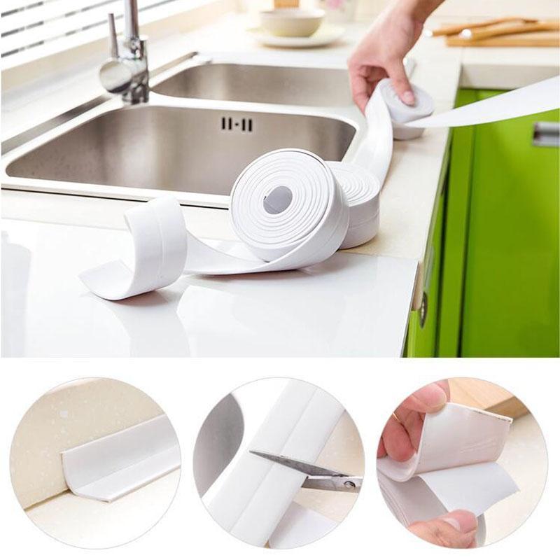 Anti-moisture Kitchen Bathroom Sink Sticker Waterproof PVC Ceramic Stickers Self-adhesive Wall Corner Line Sink Accessories 4