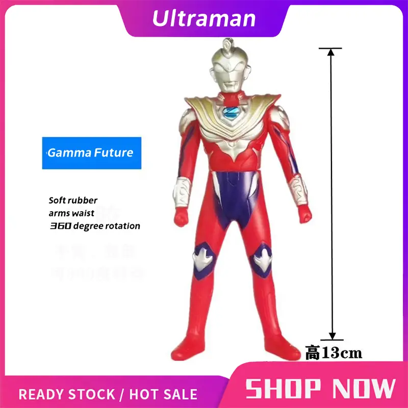 Children Ultraman soft rubber toy gamma future action figure for kids boy birthday toy gift 13/23/30cm
