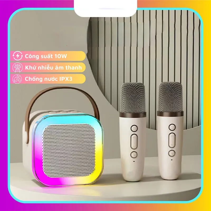 ( LOẠI 1+) Loa và micro Bluetooth K12 phổ biến tích hợp phát sóng trực tiếp ngoài trời karaoke tại nhà có micro Loa Bluetooth Loa và micrô Bluetooth K12 Củ Loa 5
