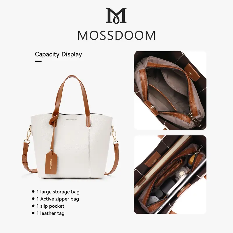 【XẢ KHO】MOSSDOOM Fefi Bag-Túi Xách Nữ, Túi Đeo Vai Đơn Giản 7
