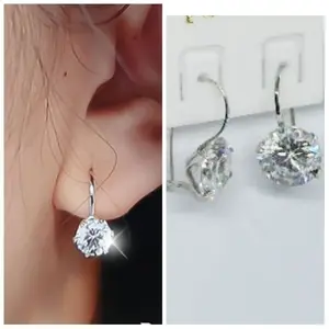 ANTING DESY TITANIUM SILVER MOTIF PERMATA ANTI LUNTUR ANTI KARAT SELAMANYA