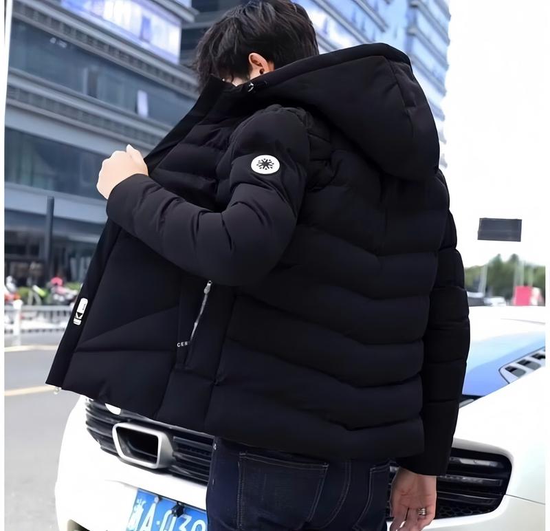 Áo Phao Nam 3 Lớp Khóa Mũ Thời Trang Cao Cấp Phong Cách Hàn Quốc- Áo Phao Béo Dành Cho Nam Chần Bông Dáng Xuông  Giữ Nhiệt Cực Tốt