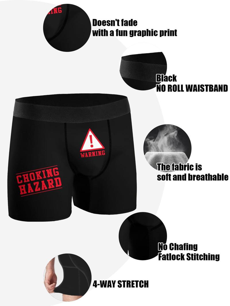 Product Introduction of Men's All Over Print Boxer Brief, Casual Comfy Breathable Underwear for Daily Wear, Men's Underwear for All Seasons 5