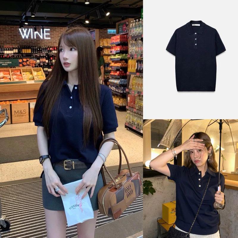 Áo Polo cộc tay nữ, áo thun có cổ chất liệu cá sấu thanh lịch có nhiều màu_Q7