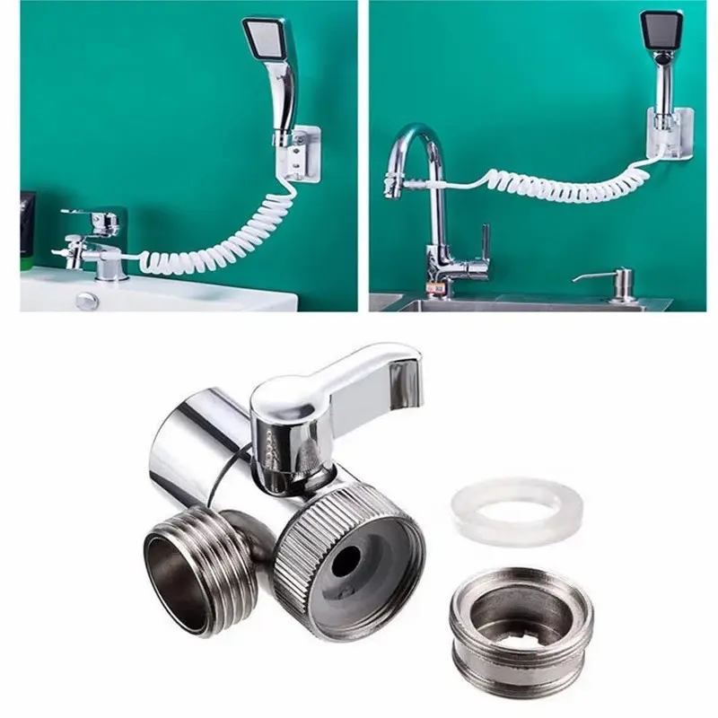 Đầu vòi rửa chia nước 1