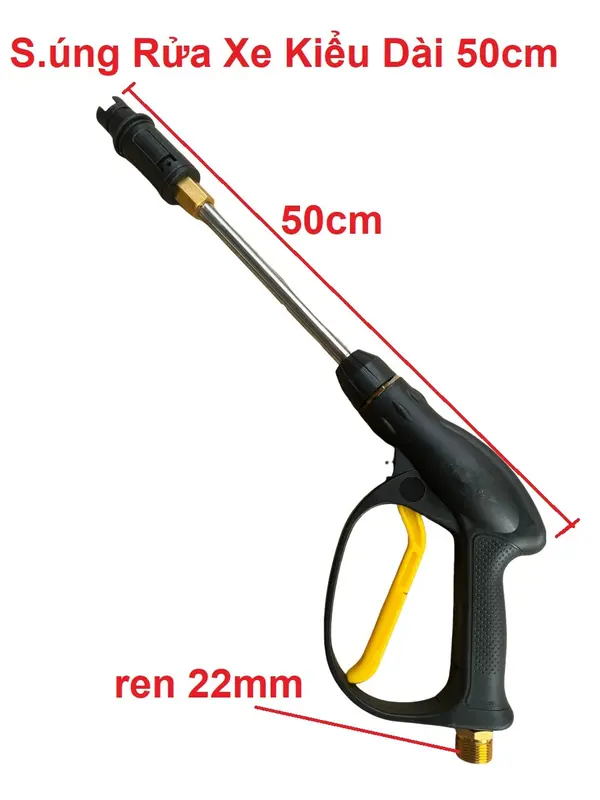 Bộ 10M-15M-20M dây rửa xe và s.úng xịt kiểu dài - vòi xịt rửa xe áp lực cao ren 22mm 4