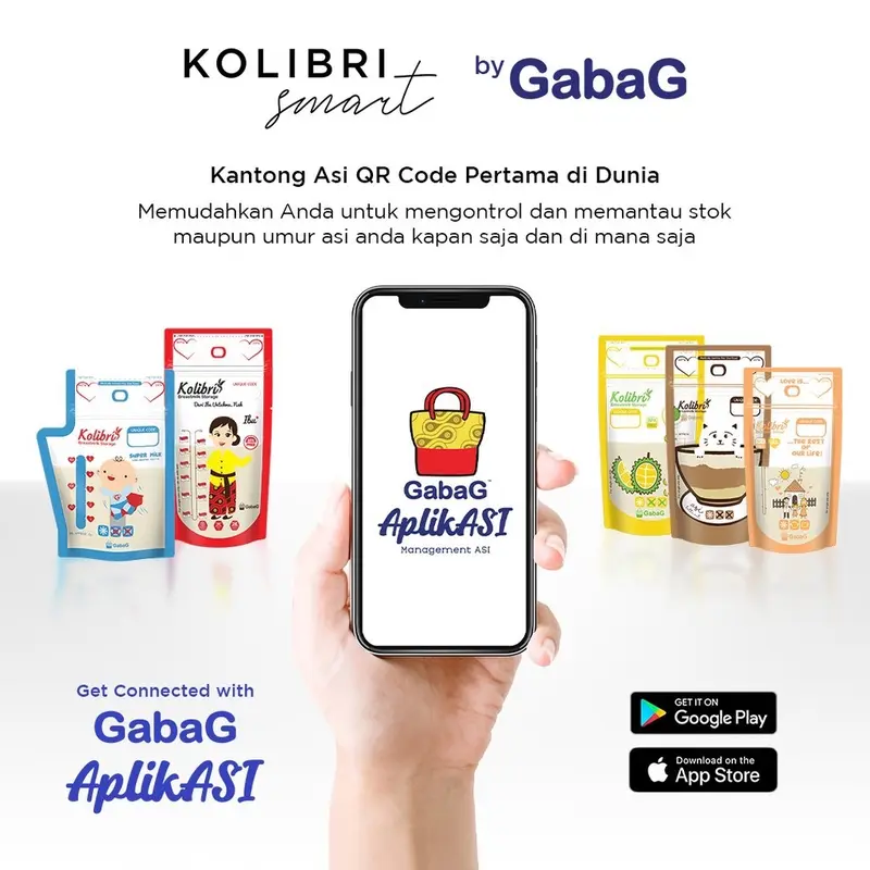 GABAG Kantong Asi Kolibri Smart 120 ml susu Baru lahir 1