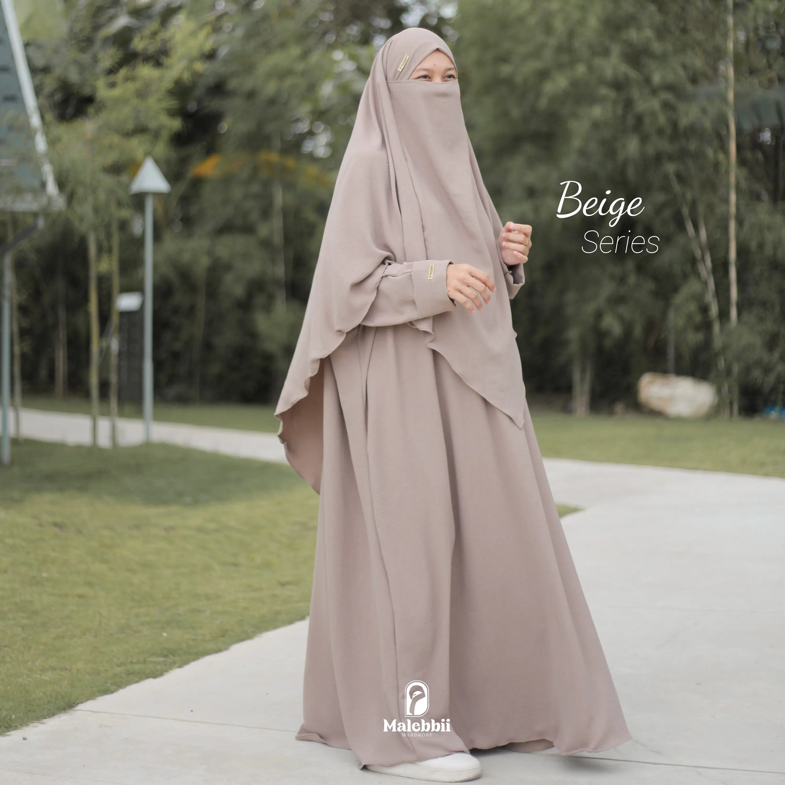 SET Abaya Ameena Cringkle Airflow dan French Khimar Malebbii Wardrobe I Abaya Ameena Kringkle Airflow cantik crinkle muslim syari  gamis  wanita Polos Basic