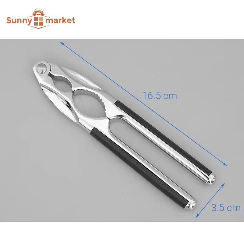 Kẹp càng cua inox cán bọc nhựa dài 16,5cm, Dụng cụ kẹp càng cua, ghẹ và tách các loại vỏ, hạt cứng bằng inox cao cấp 4