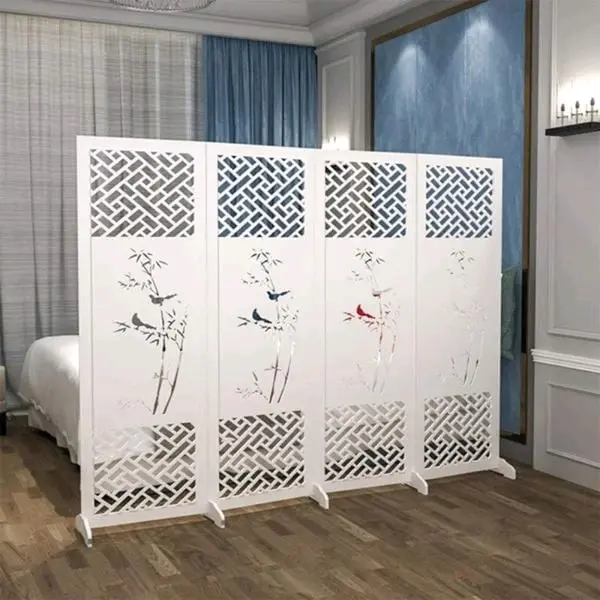vách ngănngăn bình phong cây trúc nhựa  che chắn ngăn phòng