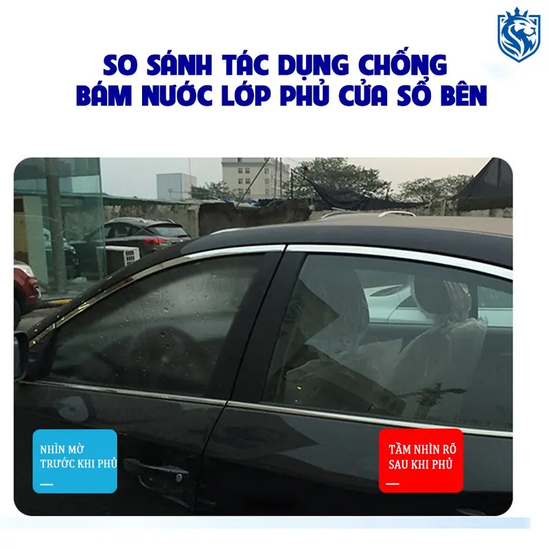 Chai xịt chống bám nước trên kính gương xe dung tích 300ml chống đọng nước mưa nano cải thiện tầm nhìn oto omino 4