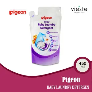 PIGEON Baby Liquid Laundry Detergent 450ml Refill - Deterjen Cair Pembersih Pakaian Bayi Busa Cuci