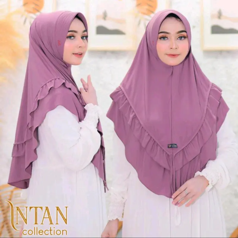 KERUDUNG INSTAN JERSEY JK BERGO KHIMAR hijab  Jilbab Variasi Cantik Nyaman 0