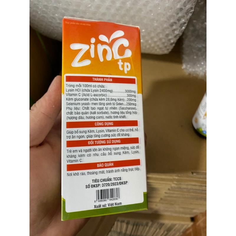 Zinc Tp bổ sung kẽm, hỗ trợ ăn ngon, tăng cường sức khỏe, đề kháng, tăng cường miễn dịch 4