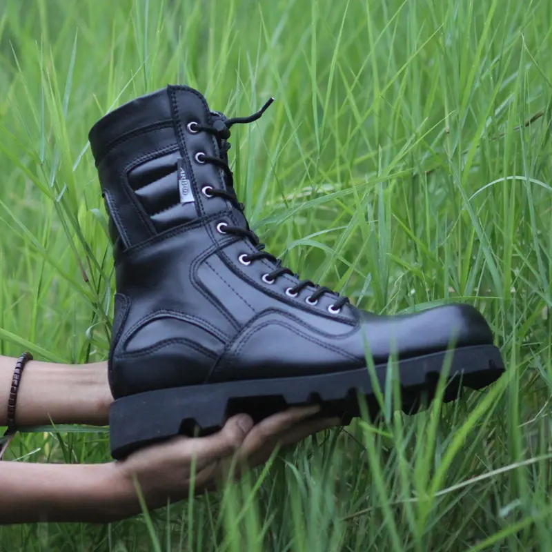 sepatu PDL laras bahan kulit sapi asli safety ujung besi out sol radial,out sol army 3