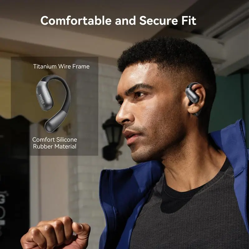 MINISO X28 Wireless Open-ear Design Earphone, Long Standby Earbuds, Low Latency Game Headset, Compatible with iOS & Android 3