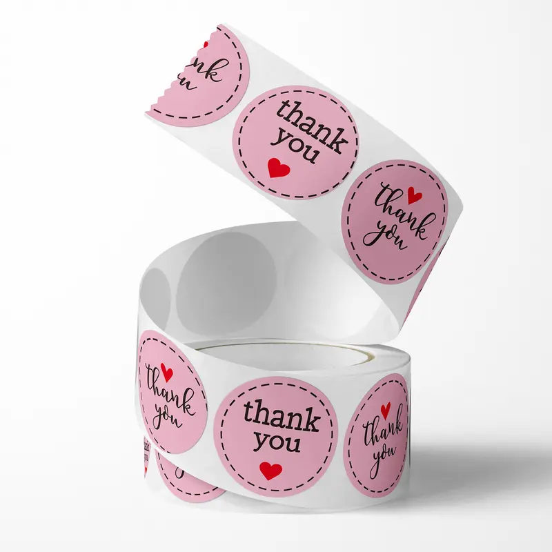 Stiker Label Thank You / Stiker Roll (500 Pcs) / Stiker Kartun - GG0251 2