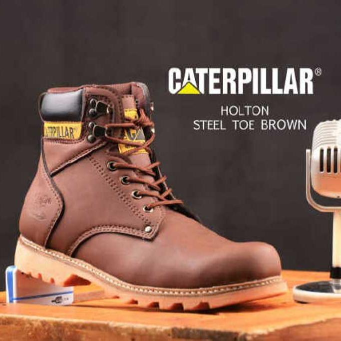 Promo Sepatu Pria Caterpillar Holton Steel To Safety Ujung Besi Terlaris murah Kerja Shoes 2