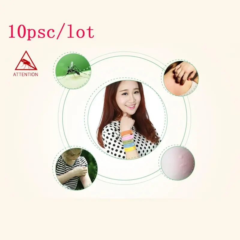 Random Color Mosquito Repellent Bracelet, Silicone Mosquito Repellent Band, Natural & Waterproof Bug Wristbands for Kids and Adults 4