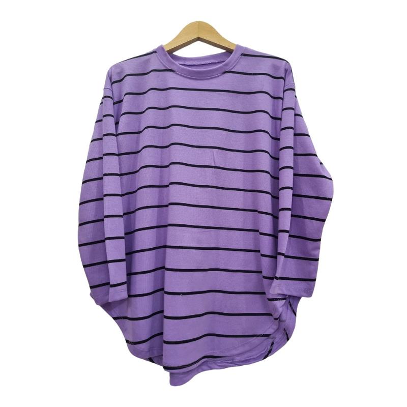 pakaian  wanita  kaos OVERSIZE Baju Atasan Motif  Oblong  Cewek  Dewasa Katun Dewasa Nyaman Santai 1