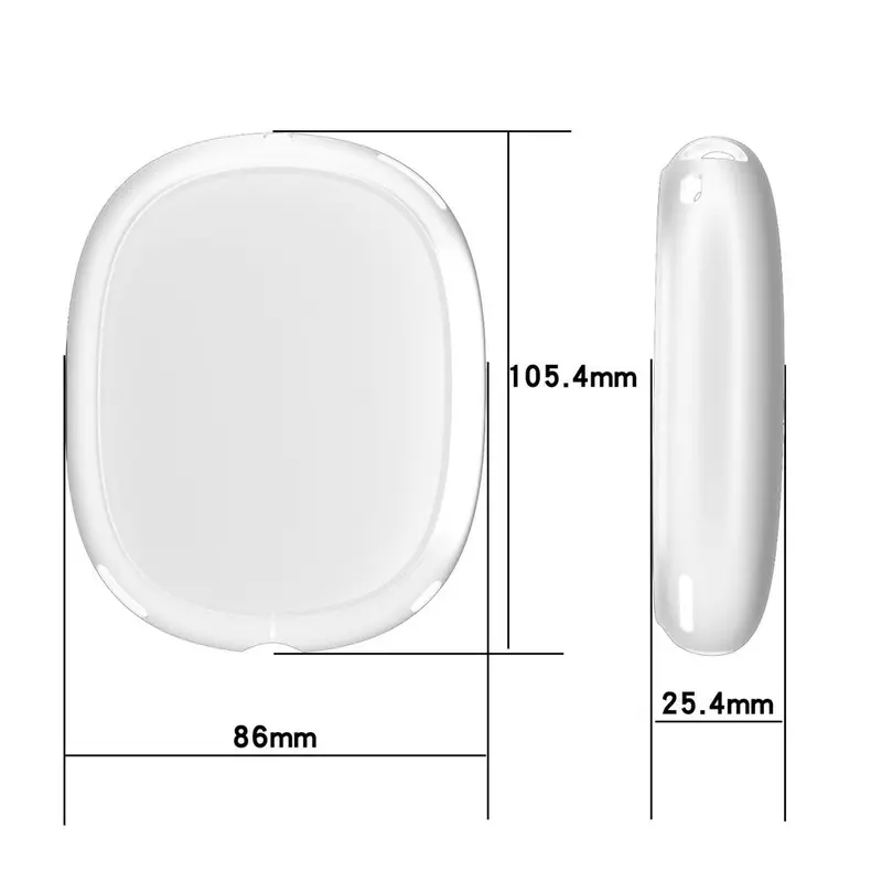 AB-【2pcs TPU Transparan】Soft Case Airpods Max Anti Gores/Airpods Max Headphone Cover 8