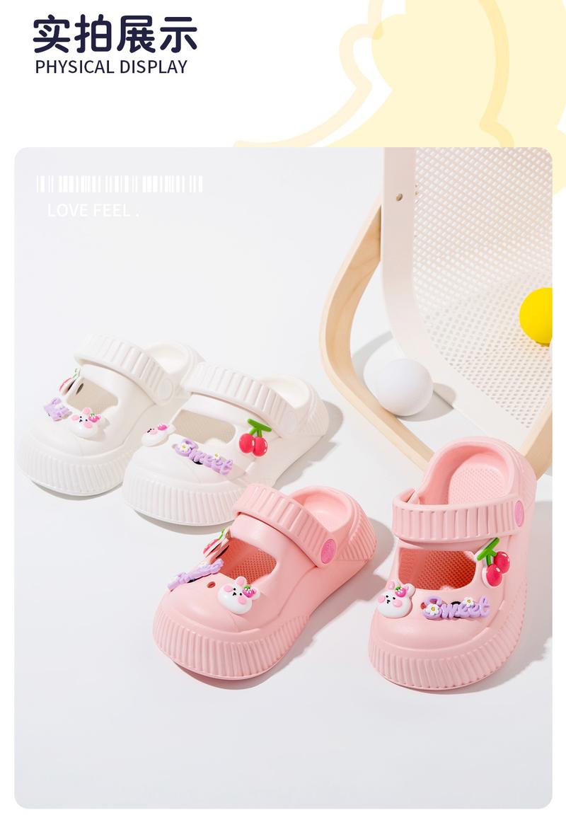 Product Introduction of 2025 Summer New Cartoon Children's Slippers Baby Sandals Soft and Lightweight Small and Medium sized Children's Outing Hole Shoe 15