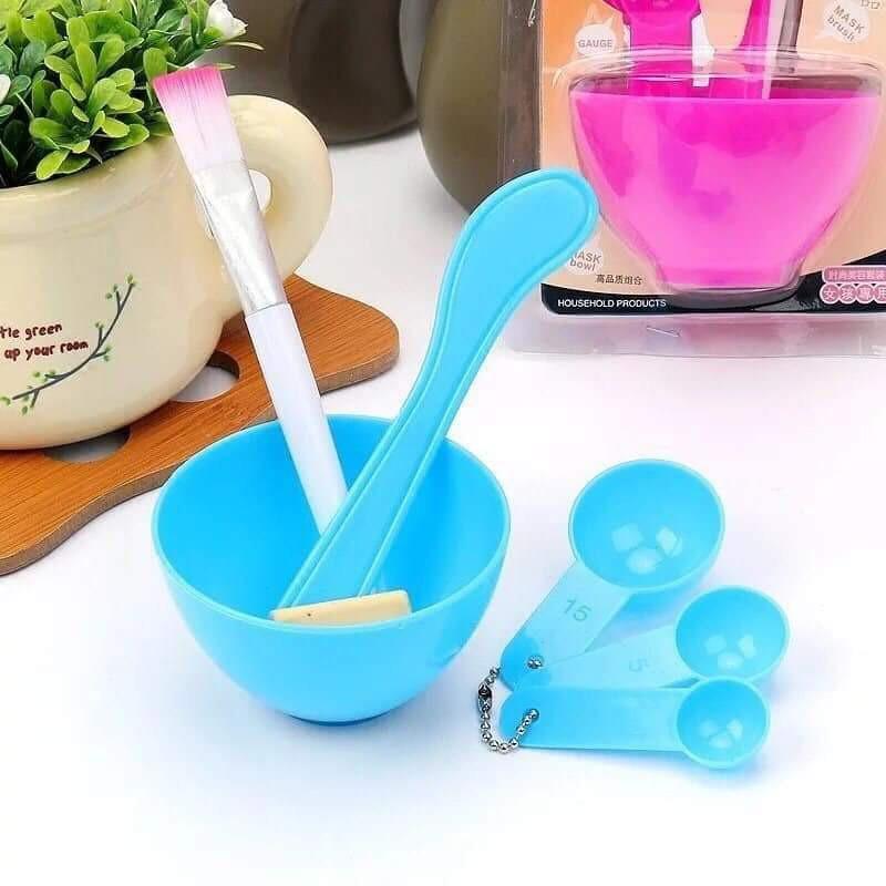 Dụng cụ Skincare 6 in 1 trộn đắp mặt nạ bát trộn bột kem nền siêu bền đẹp cho Nữ 008946 chất liệu nhựa tổng hợp an toàn