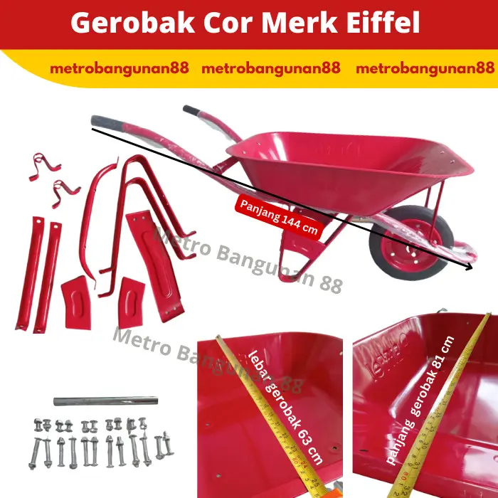 Gerobak Sorong / Gerobak Cor / Gerobak Dorong Pasir / Troly Pasir Troli