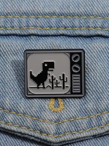 Broche de Diseño de Dinosaurio, Insignia Casual de Aleación para Uso Diario, Vacaciones y Fiestas, Broche Exquisito y Moderno Comodín para Decoración de Ropa Diaria, Ideal para Regalo de Cumpleaños