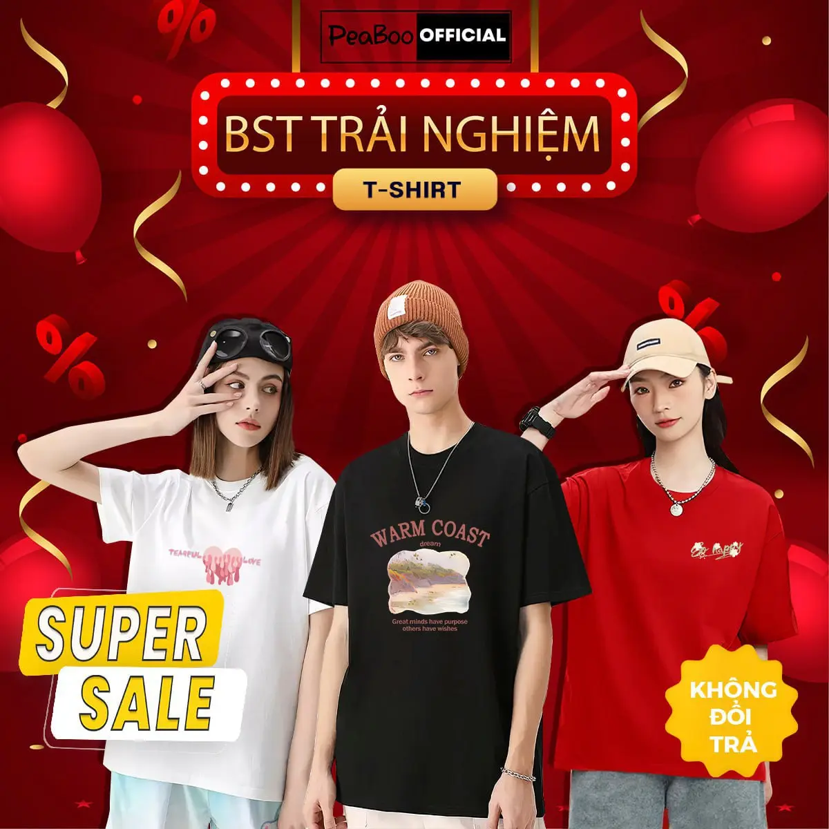 [BST THUN - GIÁ TRẢI NGHIỆM] ÁO THUN BY PEABOO UNISEX CHẤT COTTON CHO NAM NỮ