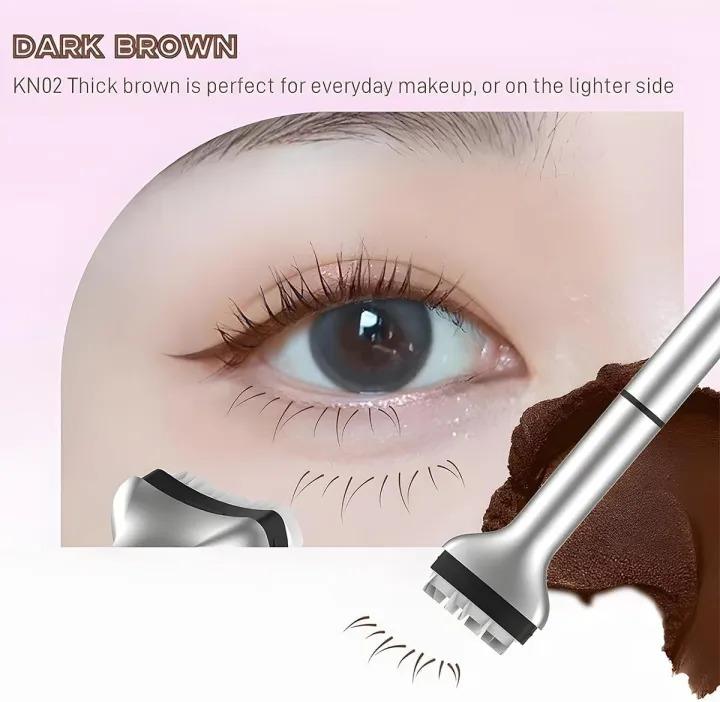 2024 Mới 2 Trong 1 Thấp hơn Eyelash In Liquid Eyeliner Bút kẻ mắt màu đen nâu không thấm nước Eyeliner 4