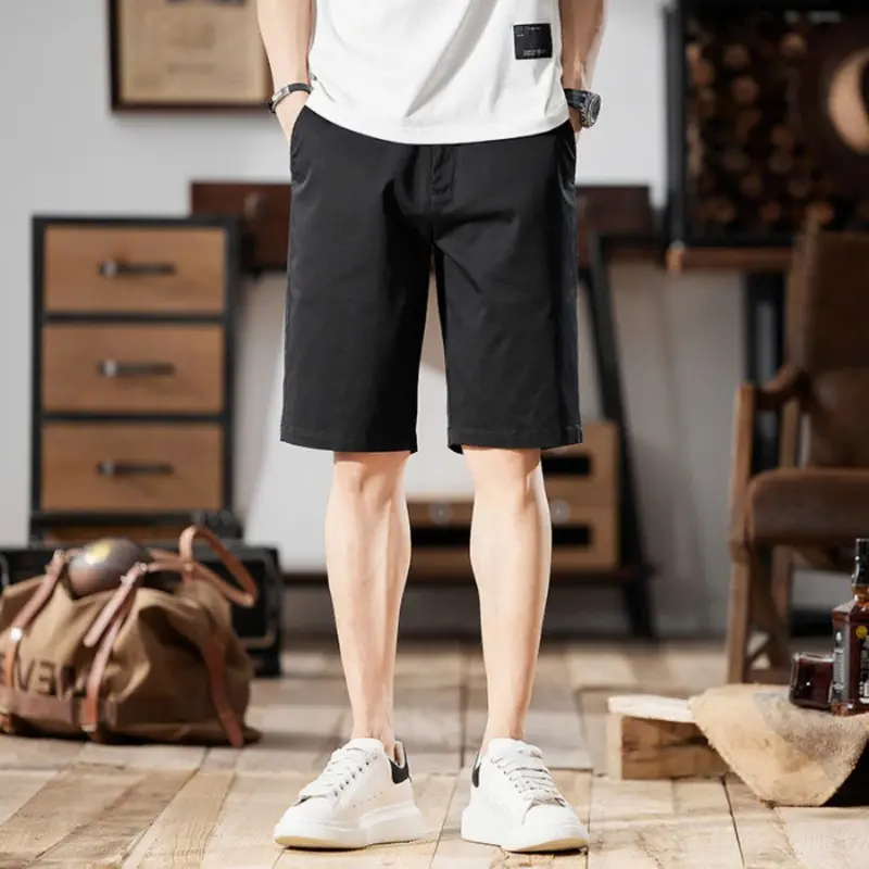 Quần short Kaki Nam vải Cotton Chất Co Giãn mềm mịn thoáng mát mẫu mới 2024 0
