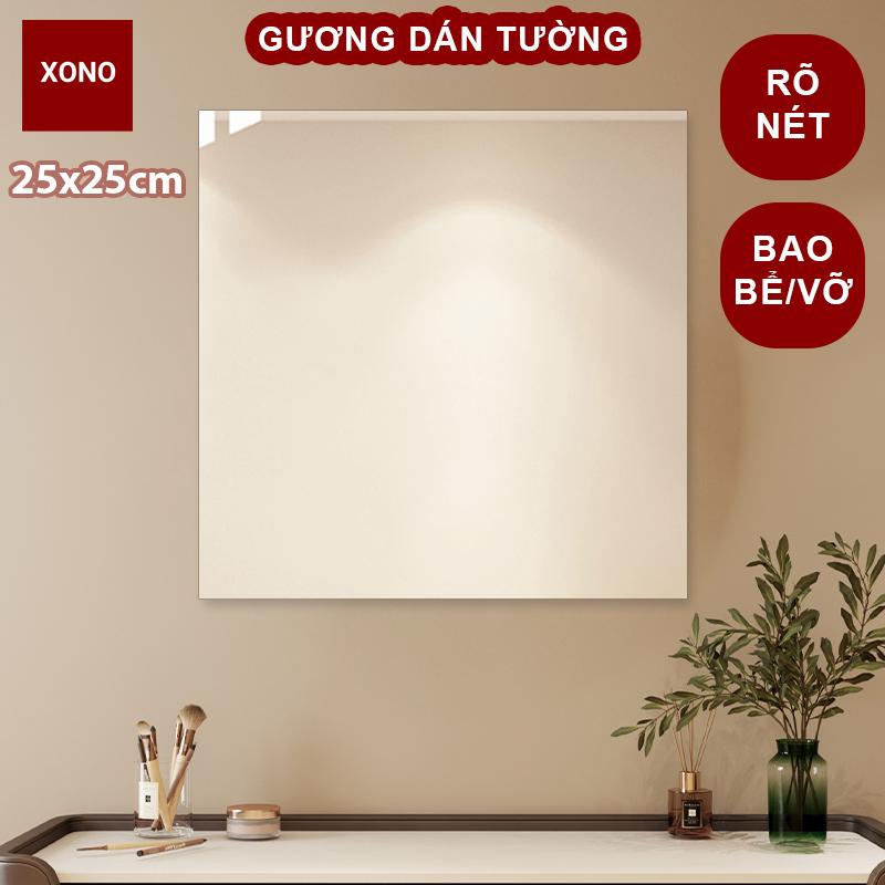 [SIZE 25CM] Gương Dán Tường Vuông Cao Cấp, Tặng Kèm Tuýp Keo Dán Siêu Chắc, Nhiều Kích Thước, Bao Bể Vỡ Decor Decor Phòng Trang Trí Nhà