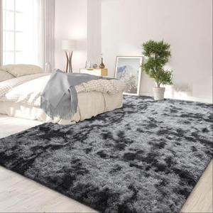 Halloween Decor Soft Plush Tie-dye Floor Mat, 1 Count Non-slip Soft Floor Carpet, Decorative Area Rug for Home Living Room Bedroom