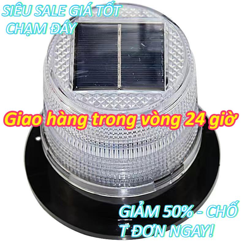 【COD Giao hàng 1 ngày HCM Đèn LED cảnh báo từ tính siêu sáng Đèn năng lượng mặt trời sạc nhanh Đèn cảnh báo nông thôn chống trộm
