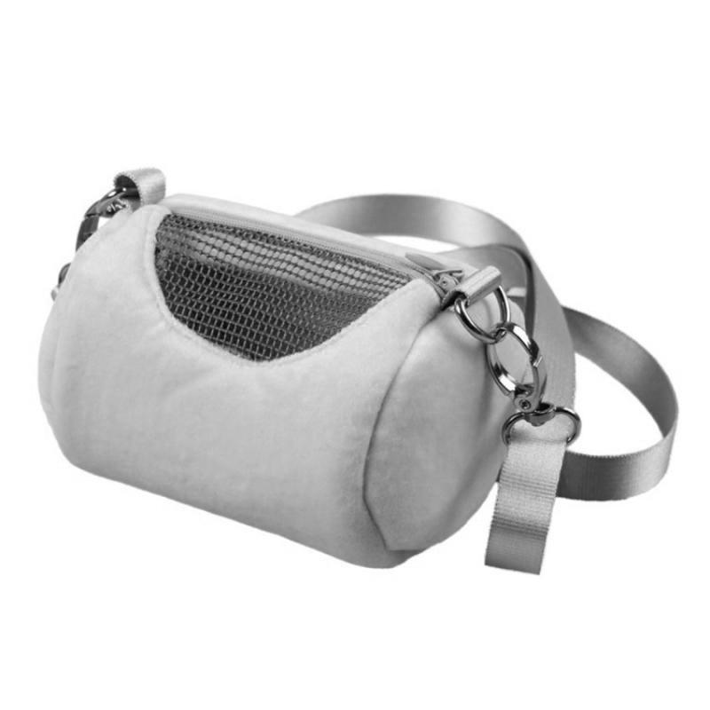 Product Introduction of Cylinder Design Soft Practical House Travel Portable Squirrel Visible Mesh Hamster Carrier Bag 7