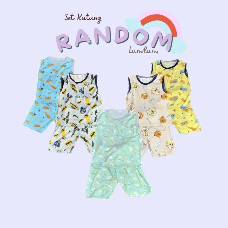 Setelan printing anak (motif random) 3