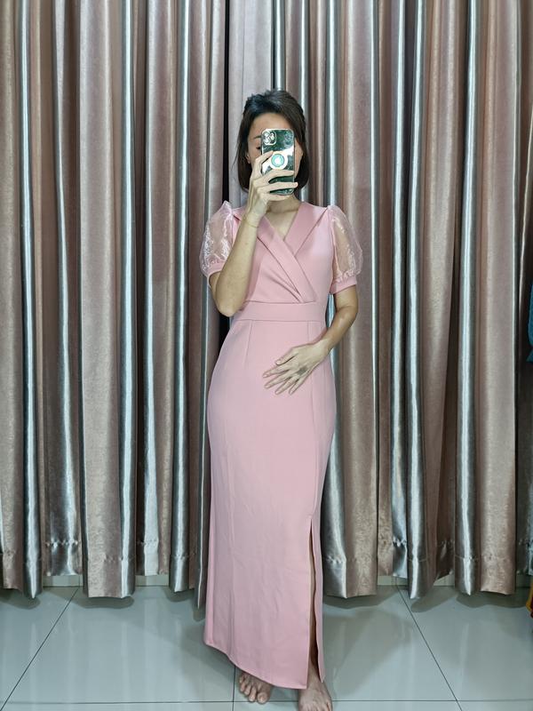Joanne Fashion - Dress Panjang Wanita Mewah Casual Formal Kekinian Korean Style Bahan Scuba Lembut Premium Terbaru (2712) 8