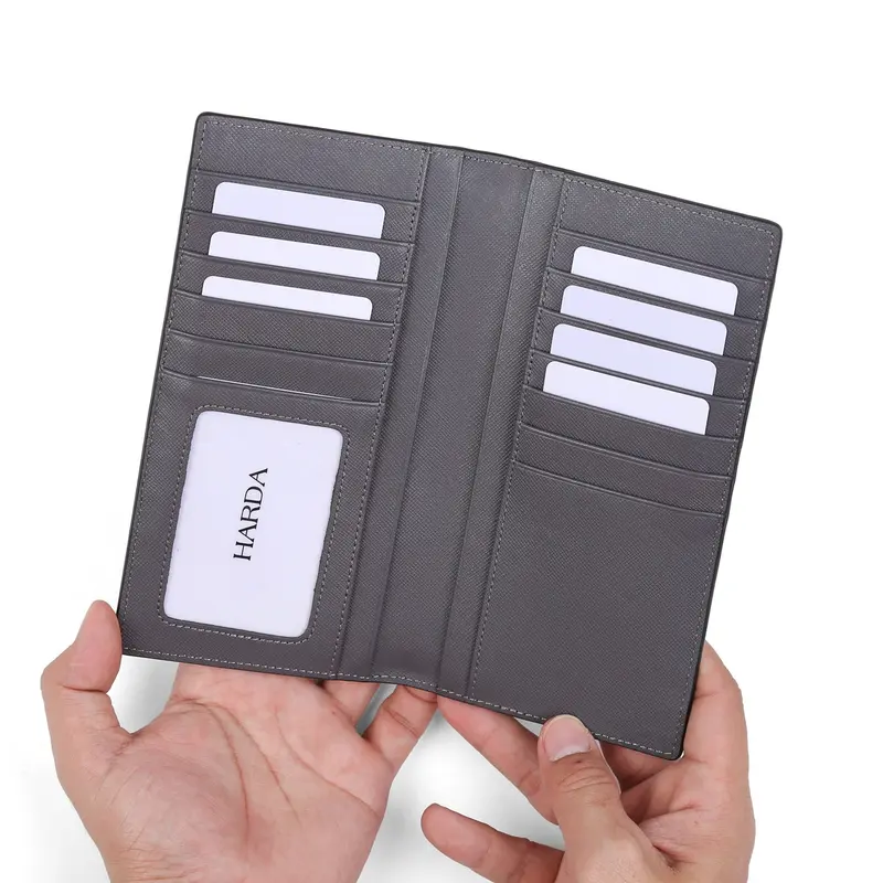 Ví Dài Bóp Dài Cầm Tay Harda - Chất Da Saffiano Wallet Nam 2
