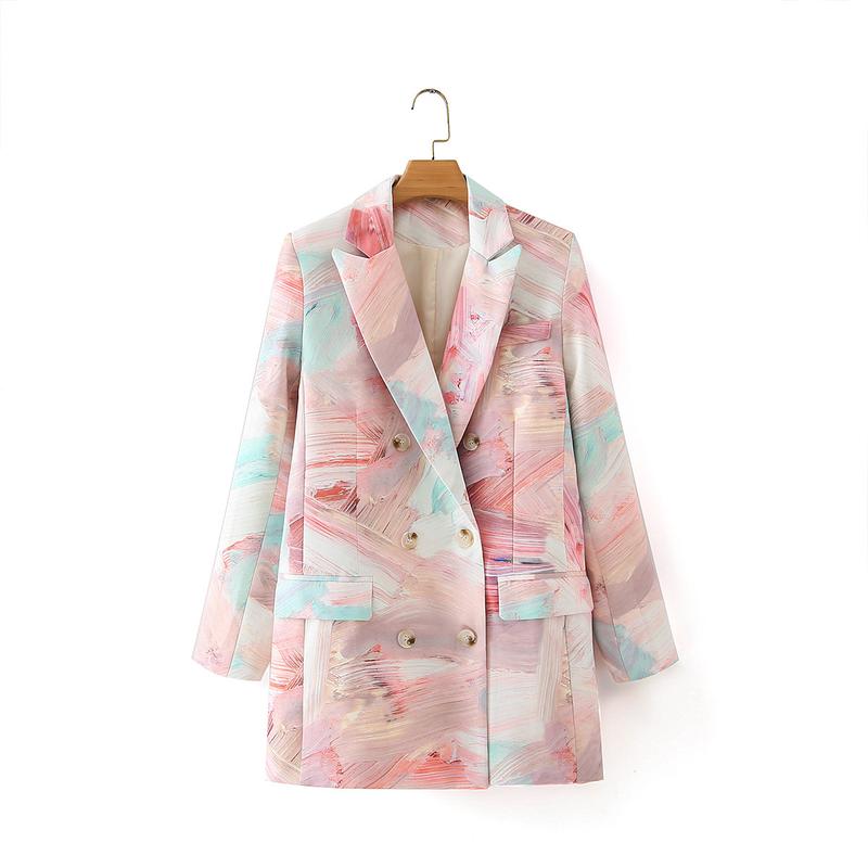 Blazer Casual print Pink Abstract 004222 1