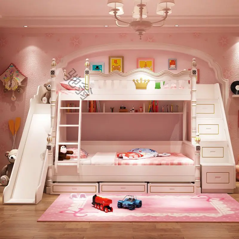 【SG Sellers】Solid wood Bed Frame Double Decker Bed  Double Decker Bed Frame Bunk Bed Kids bunk bed High And Low Beds Bunk Bed For Kids children bunk bed kids bed frame girls bed frame